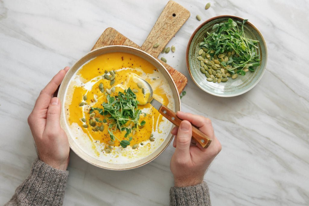 Mikrobiom-Rezept: Karotten-Kurkuma-Suppe - myBioma