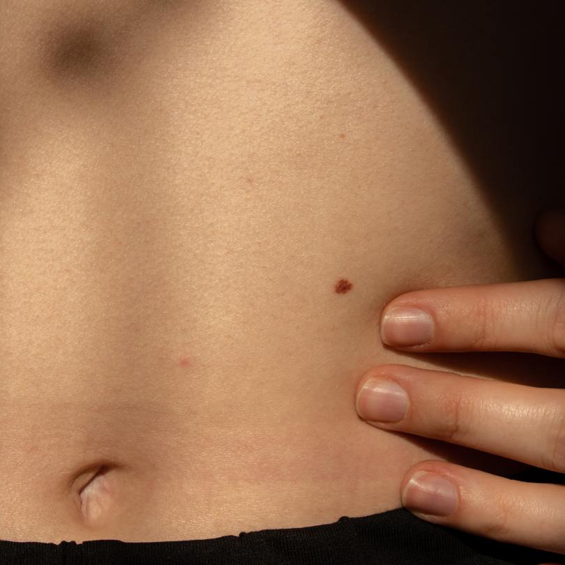 belly close-up of a woman