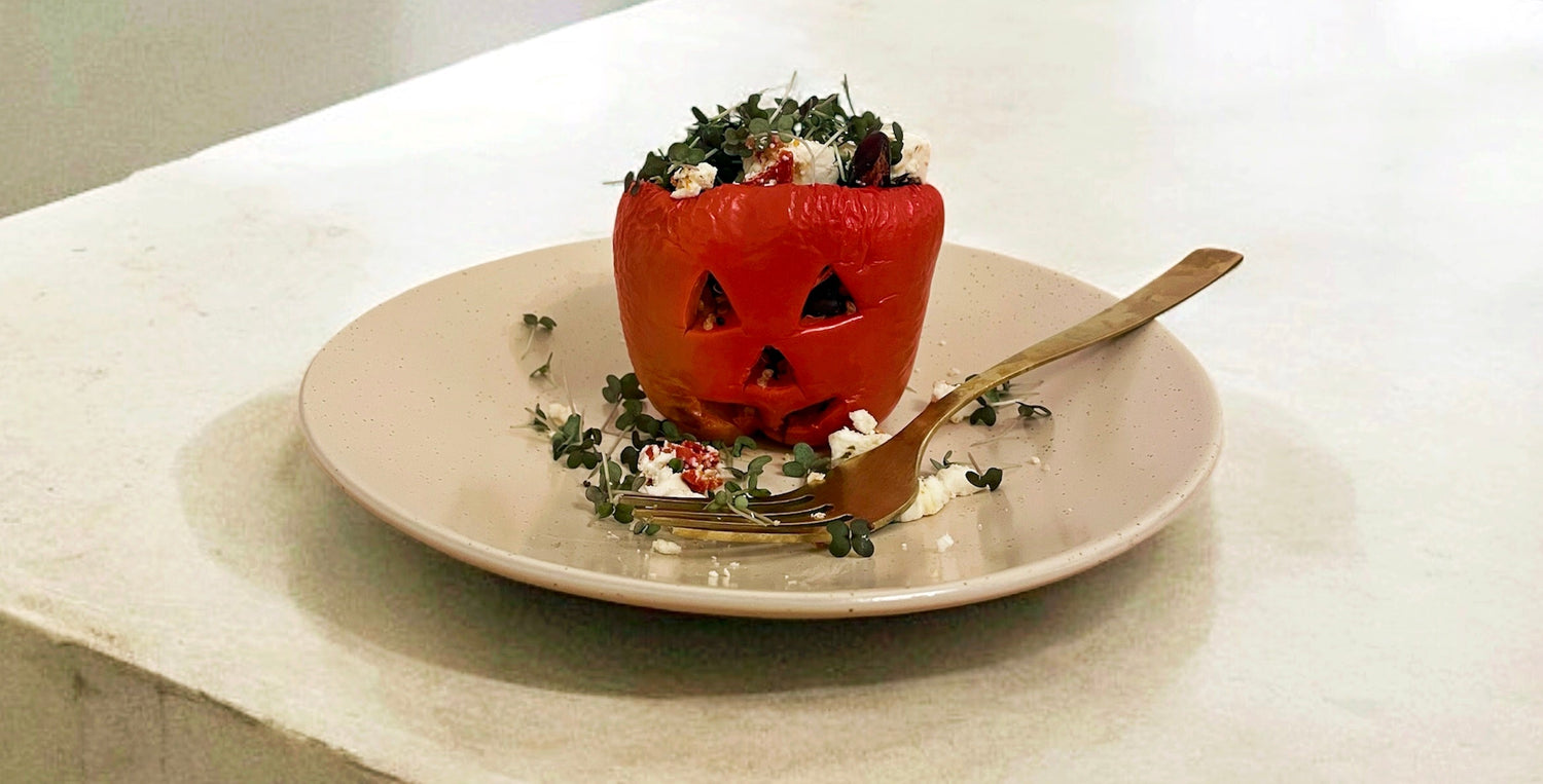 Halloween-Rezept: Gefüllte Paprika mit Quinoa und Kidneybohnen - myBioma