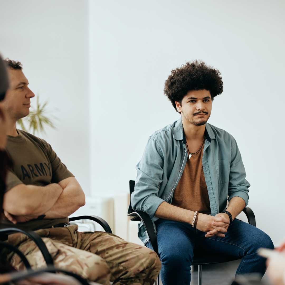 young man in a therapy session