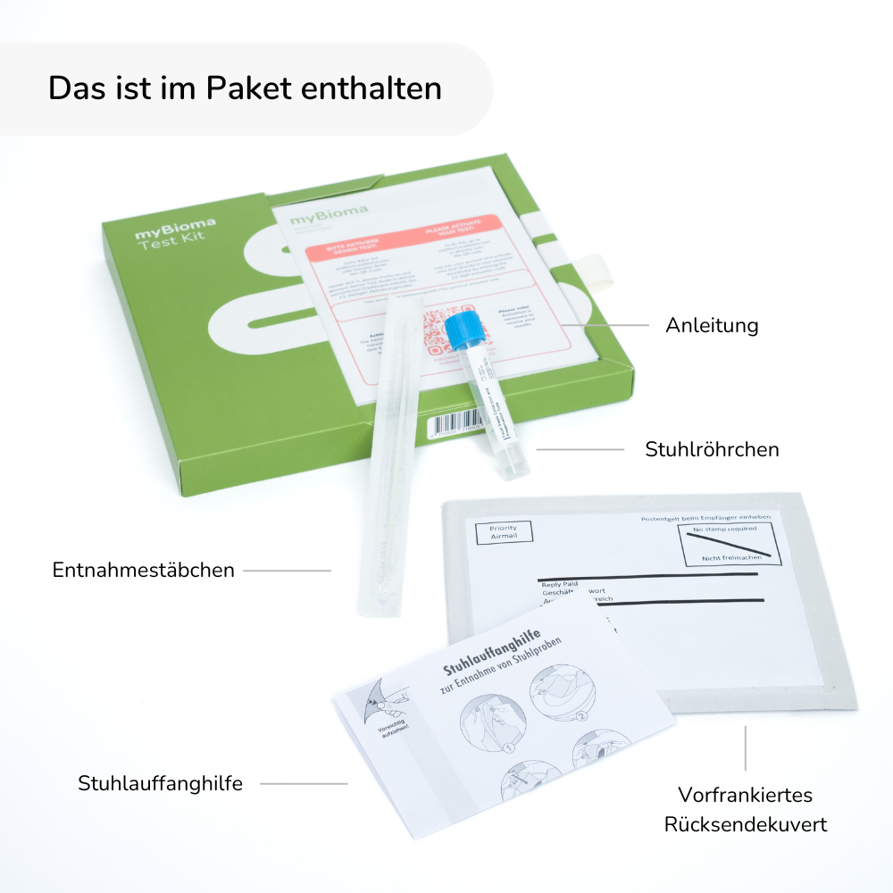 Mikrobiom Test myBioma Packungs-Inhalt__de