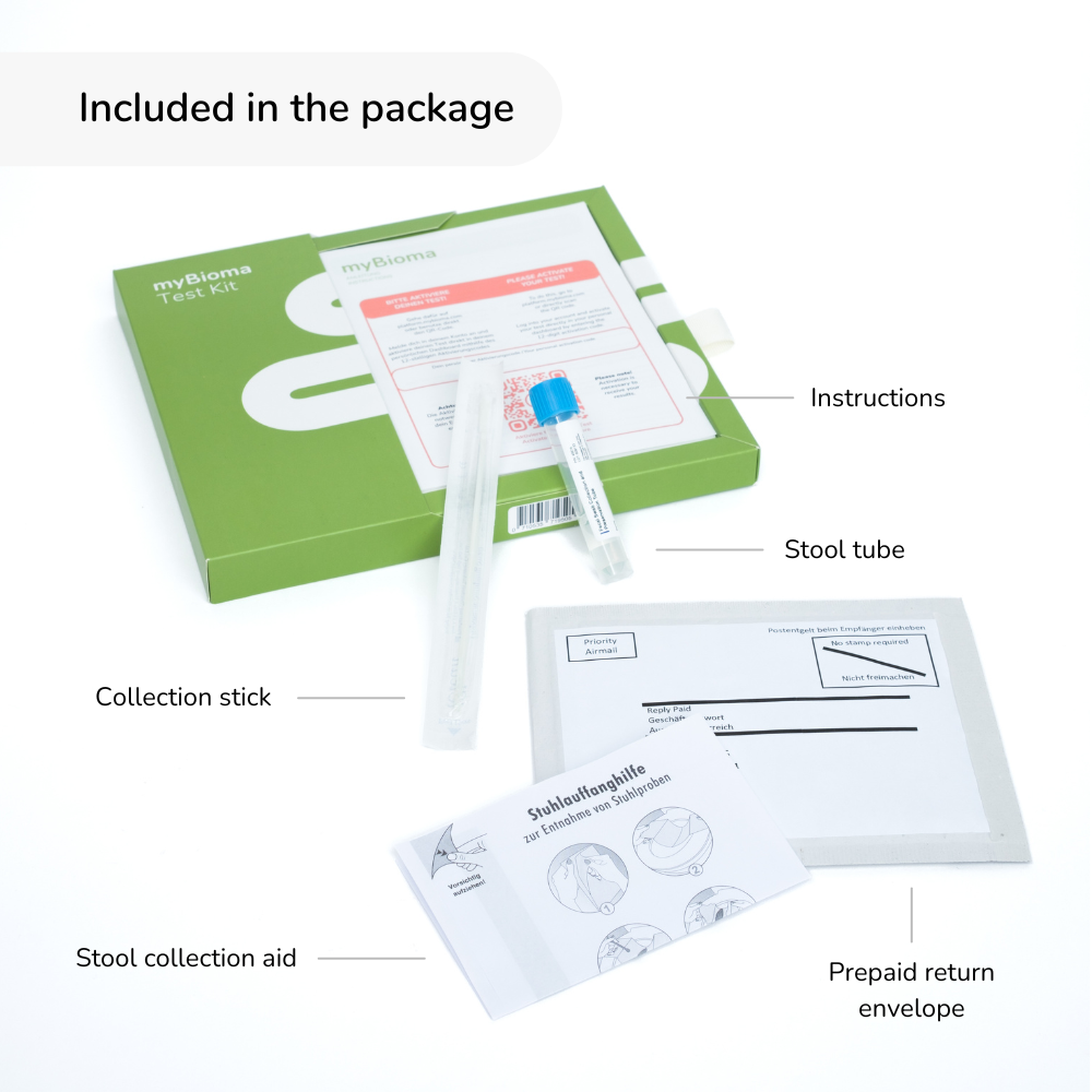 Mikrobiom Test myBioma Packungs-Inhalt__en