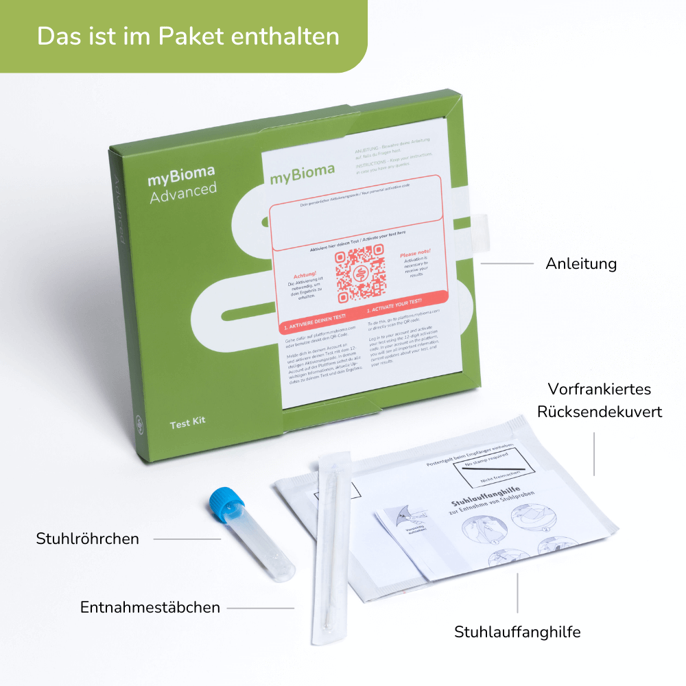 Mikrobiom Test myBioma Packungs-Inhalt__de