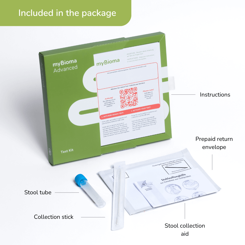 Mikrobiom Test myBioma Packungs-Inhalt__en